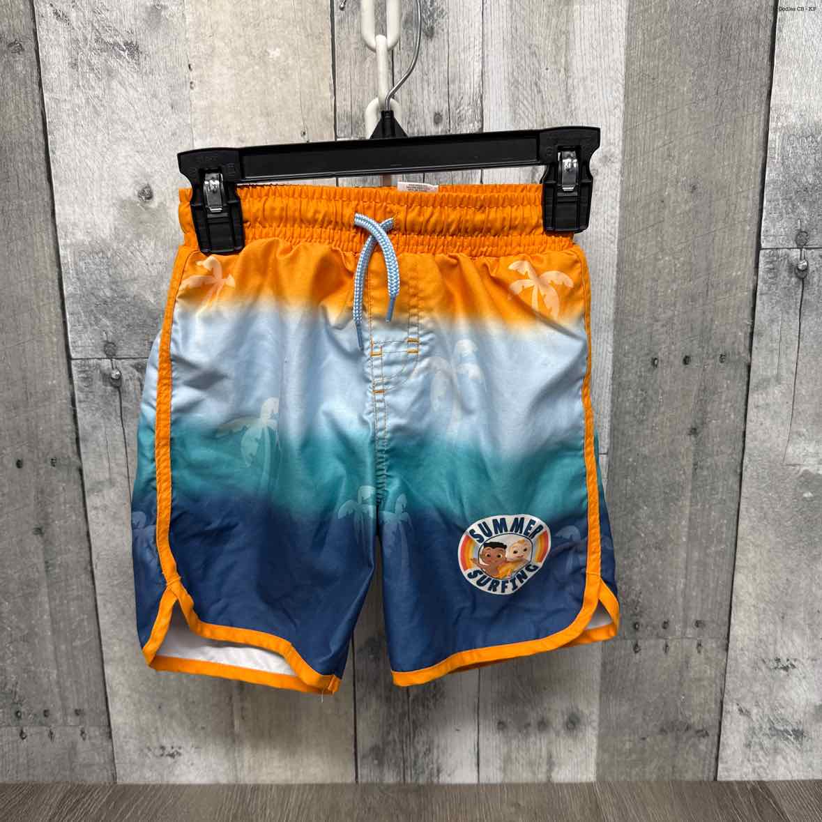 Size 4T Orange/Blue B Brand Swim Trunks - OodlesCB