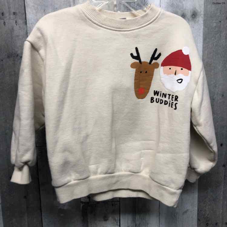 Size 2/3 Ivory Graphic Zara Sweat Shirt