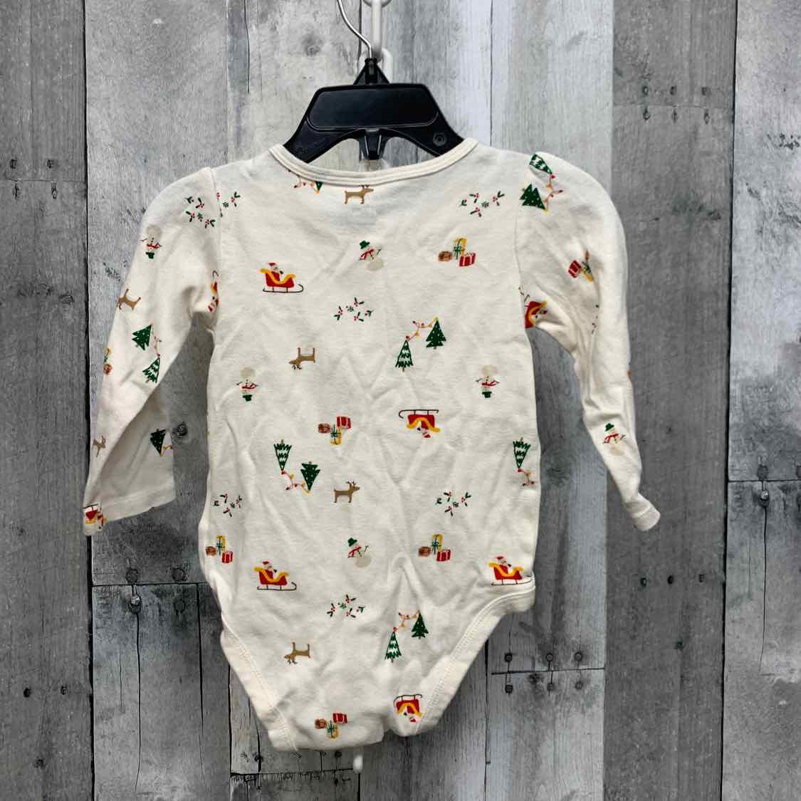 Size 12 Months White Print Carter's Bodysuit