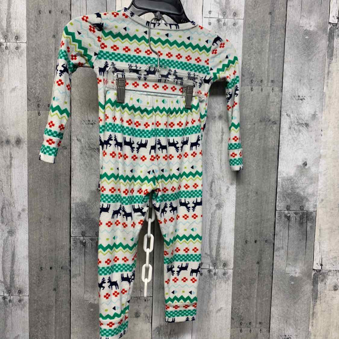 Size 3T White Print Cat & Jack 2pc PJs