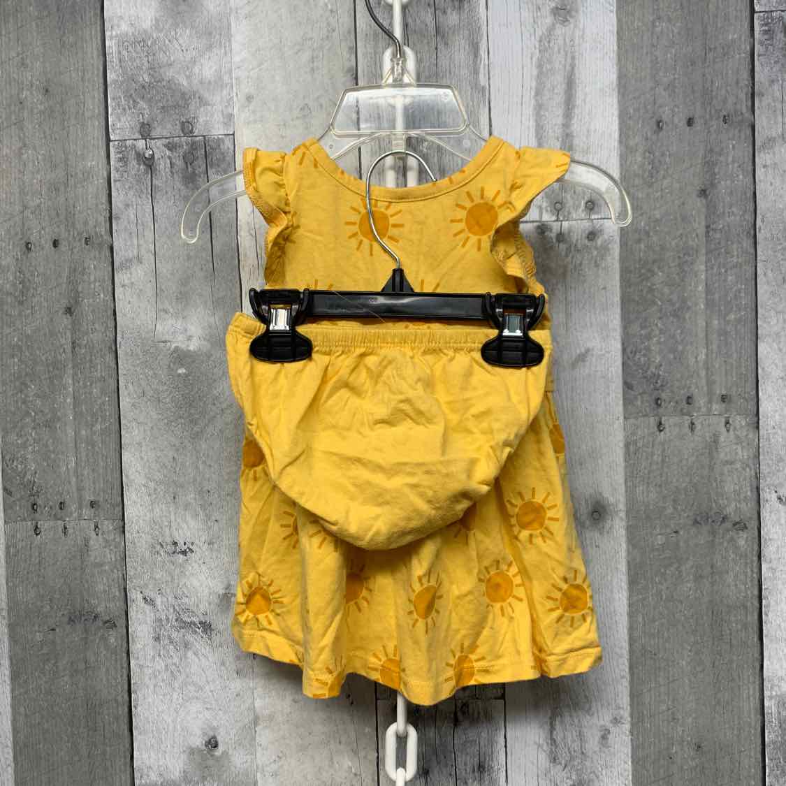 Size 9 Months Yellow Graphic Okie Dokie 2pc Dress