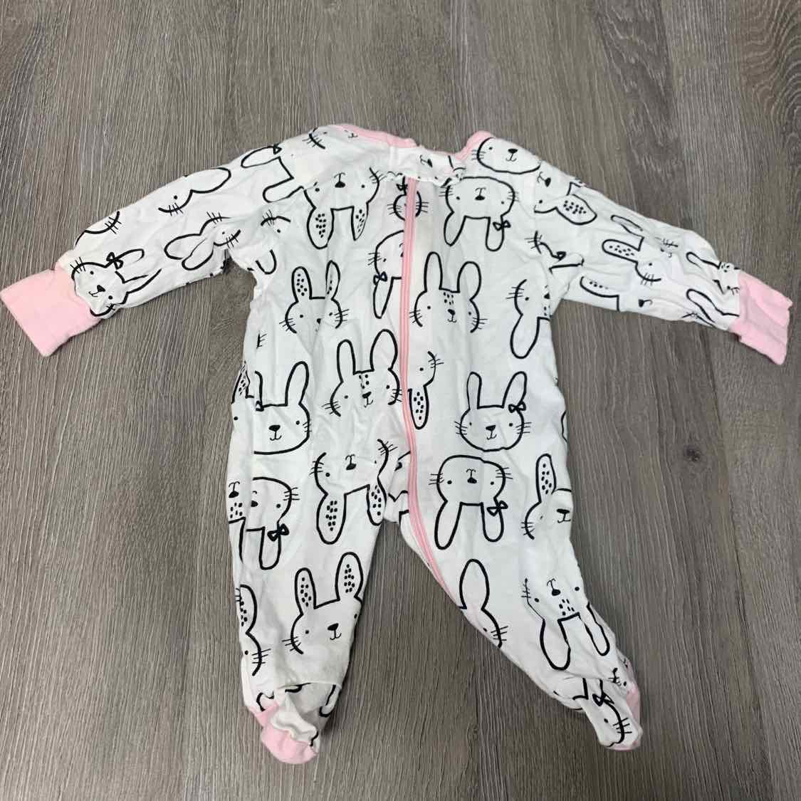Size Preemie White Print Gerber Footy PJs