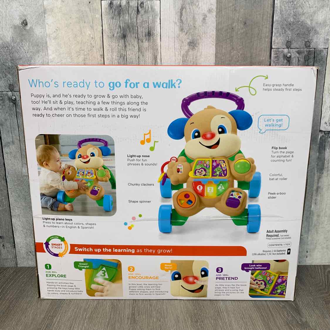 Fisher Price Tan/Blue Activity Walker