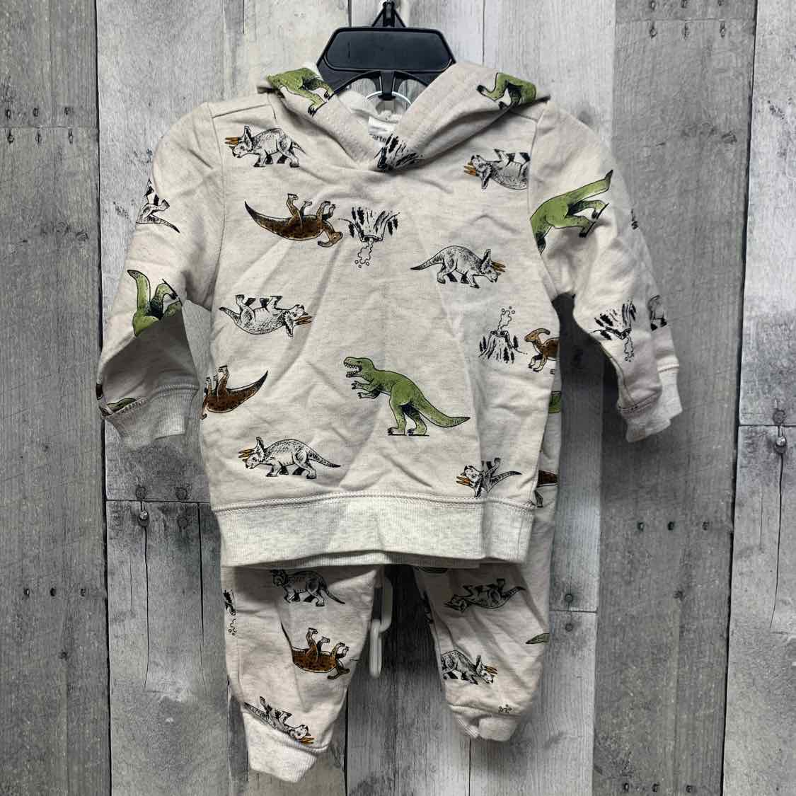 Size 9 Months Gray Print Carter's Jacket/Pants