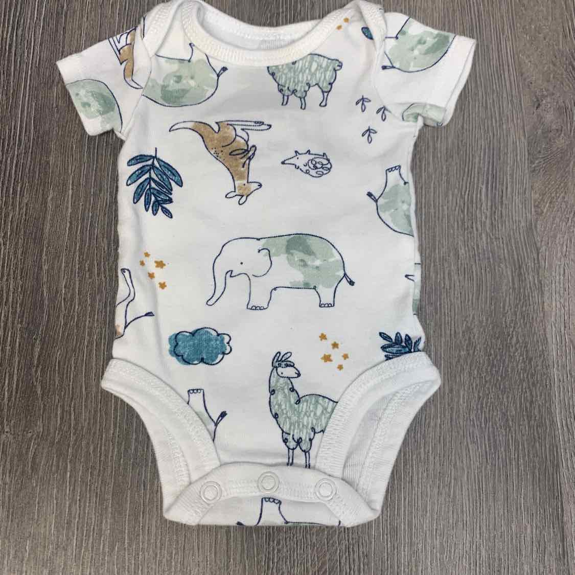 Size Preemie White/Blue Just One You Bodysuit