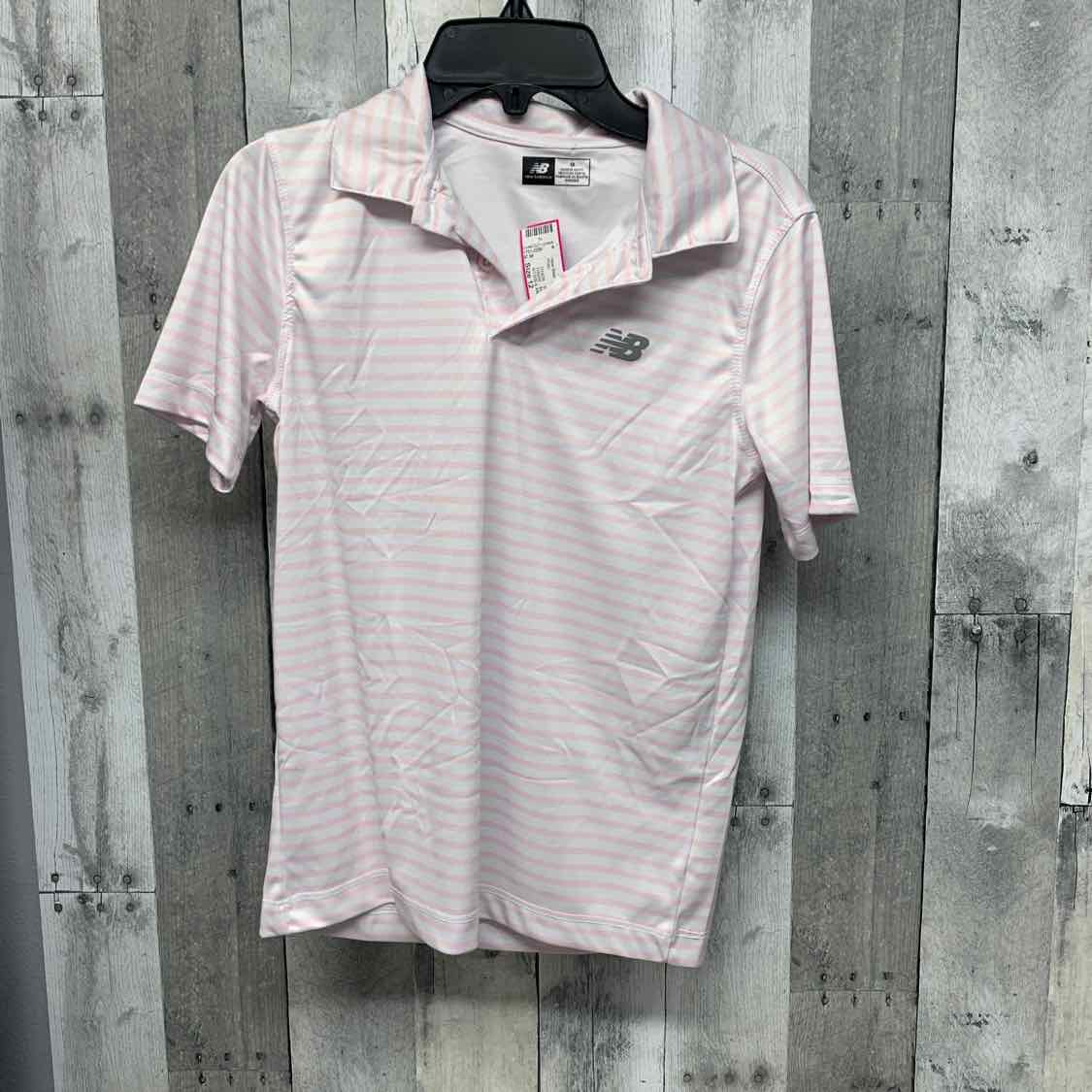 Size 12 Pink Striped New Balance Polo