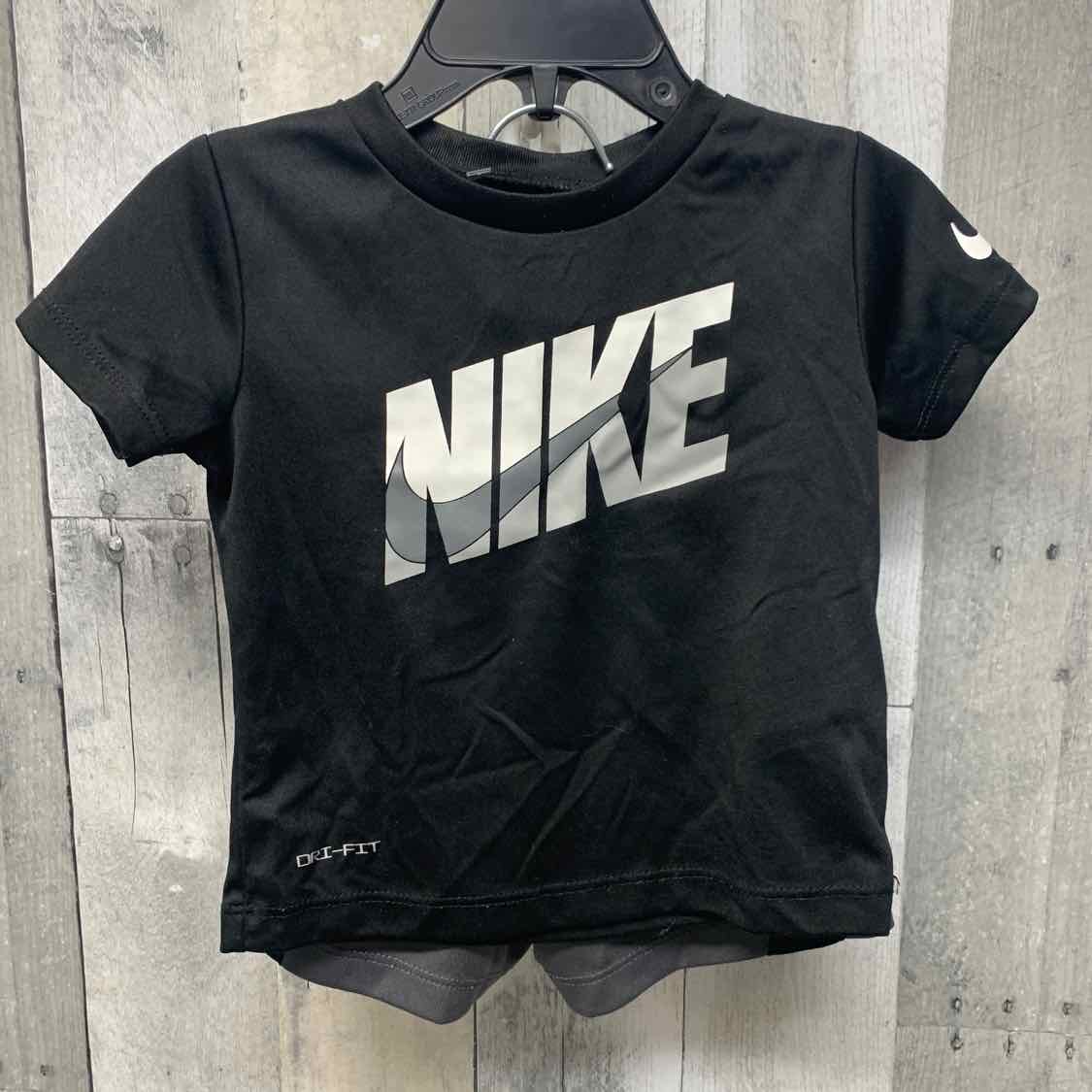 Size 12 Months Black/Gray Sport Brand Shirt/Shorts