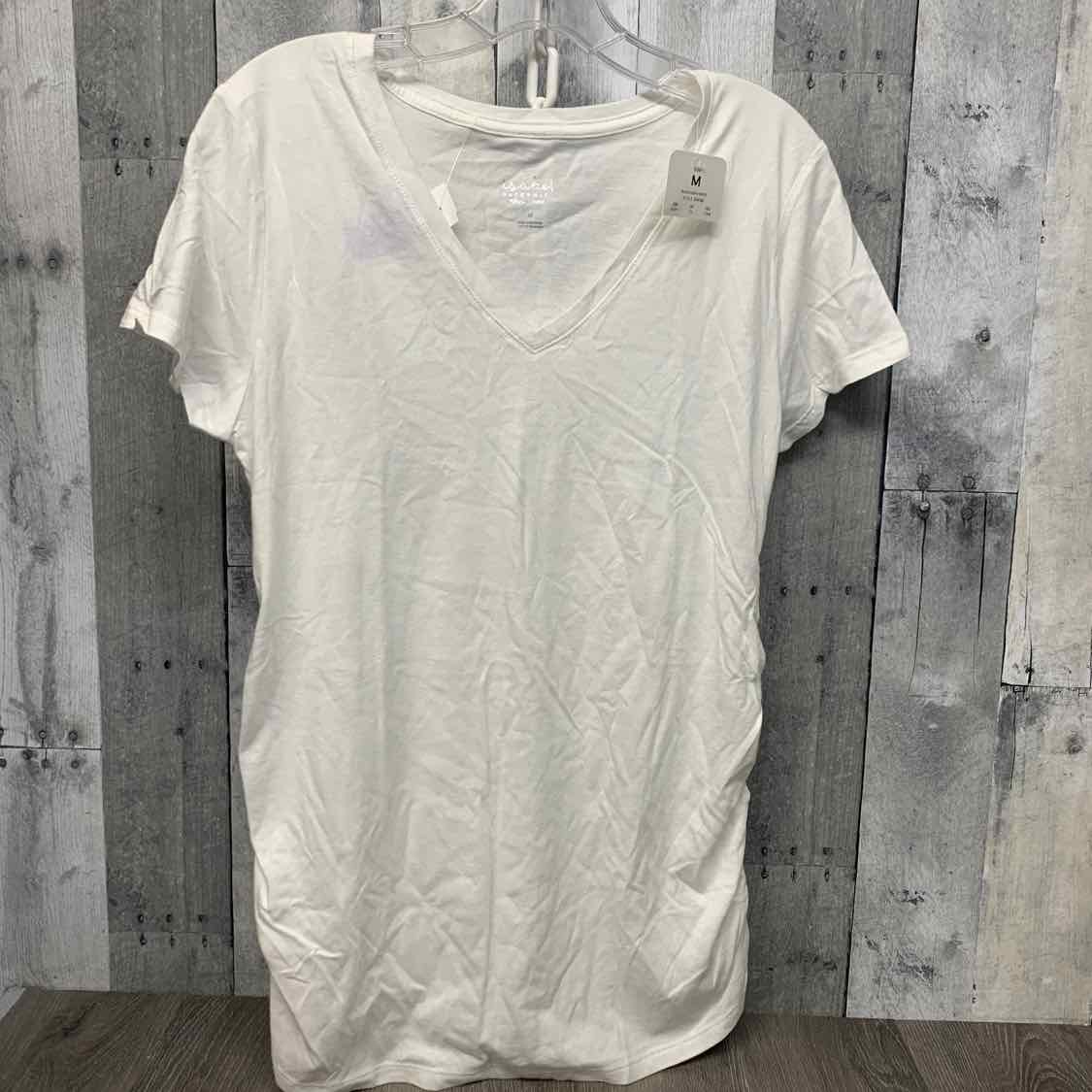 Size M White Isabel Maternity T Shirt