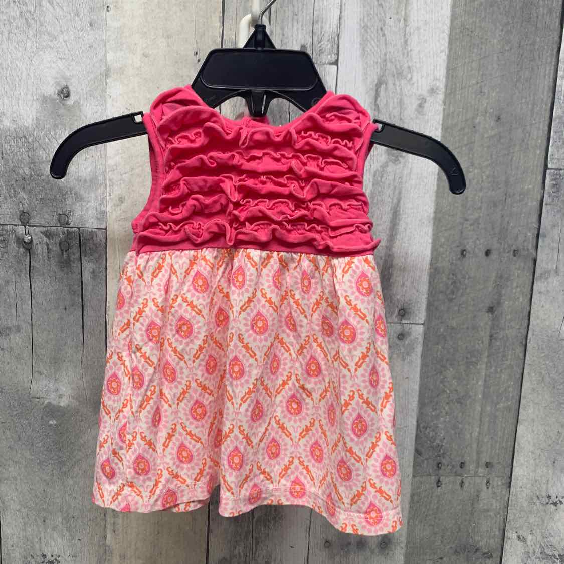 Size 0-3 Months Pink Print Boutique Brand Dress