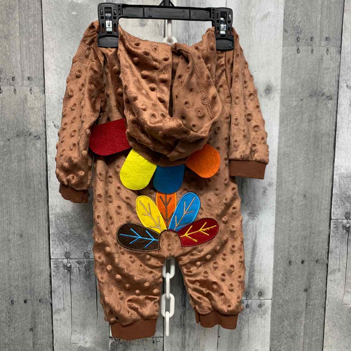 Size 0-3 Months Brown Graphic B Brand Romper