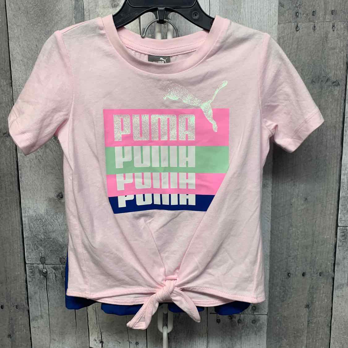 Size 3T Pink/Navy Puma Shirt/Shorts