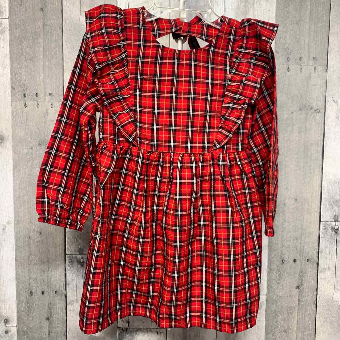 Size 3T Red Plaid Old Navy LS Dress