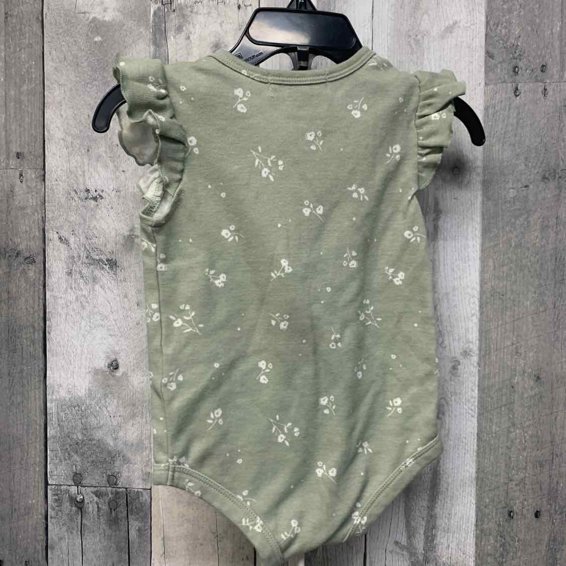 Size 12 Months Green Print Mid Brand Bodysuit