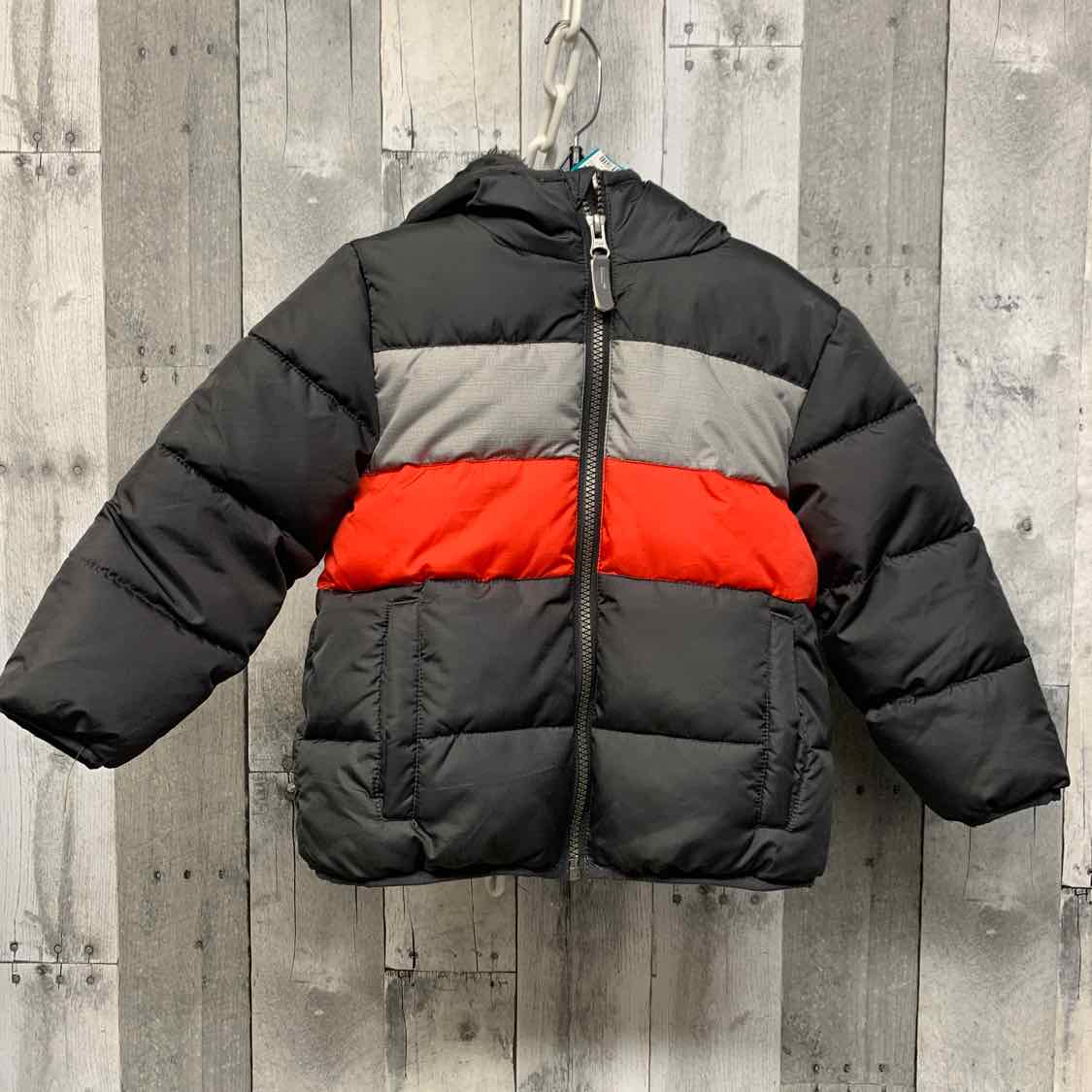 Size 2T Gray/Red Members Mark Snow Jacket