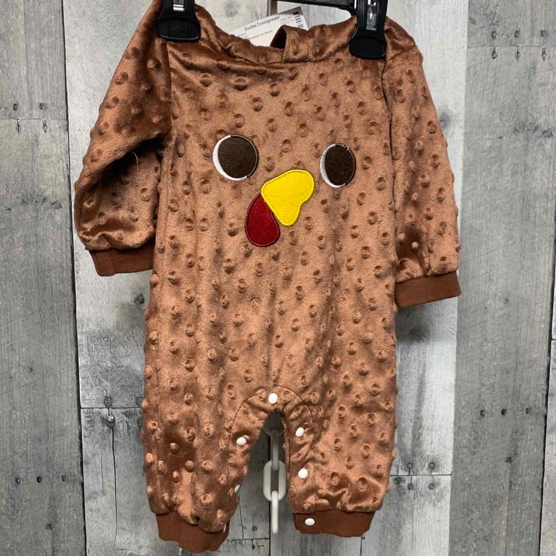 Size 0-3 Months Brown Graphic B Brand Romper