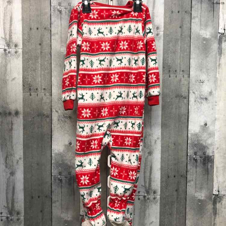 Size 2T White/Red Gerber Footy PJs