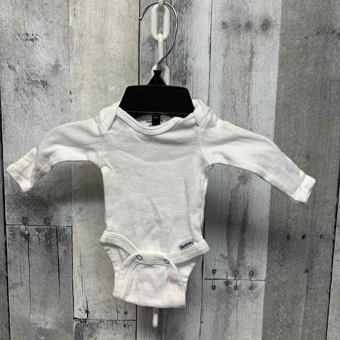 Size Preemie White Gerber Bodysuit