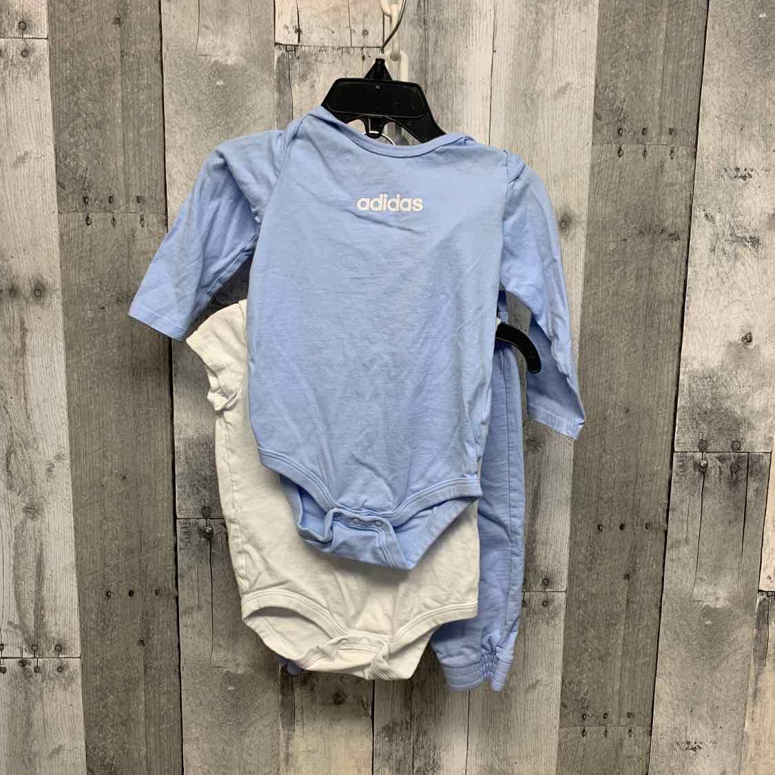 Size 9 Months White/Blue Sport Brand Shirt/Pants