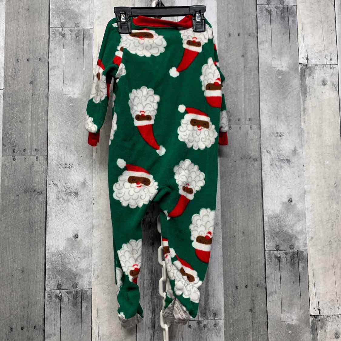 Size 12 Months Green Print Just One You Footy PJs