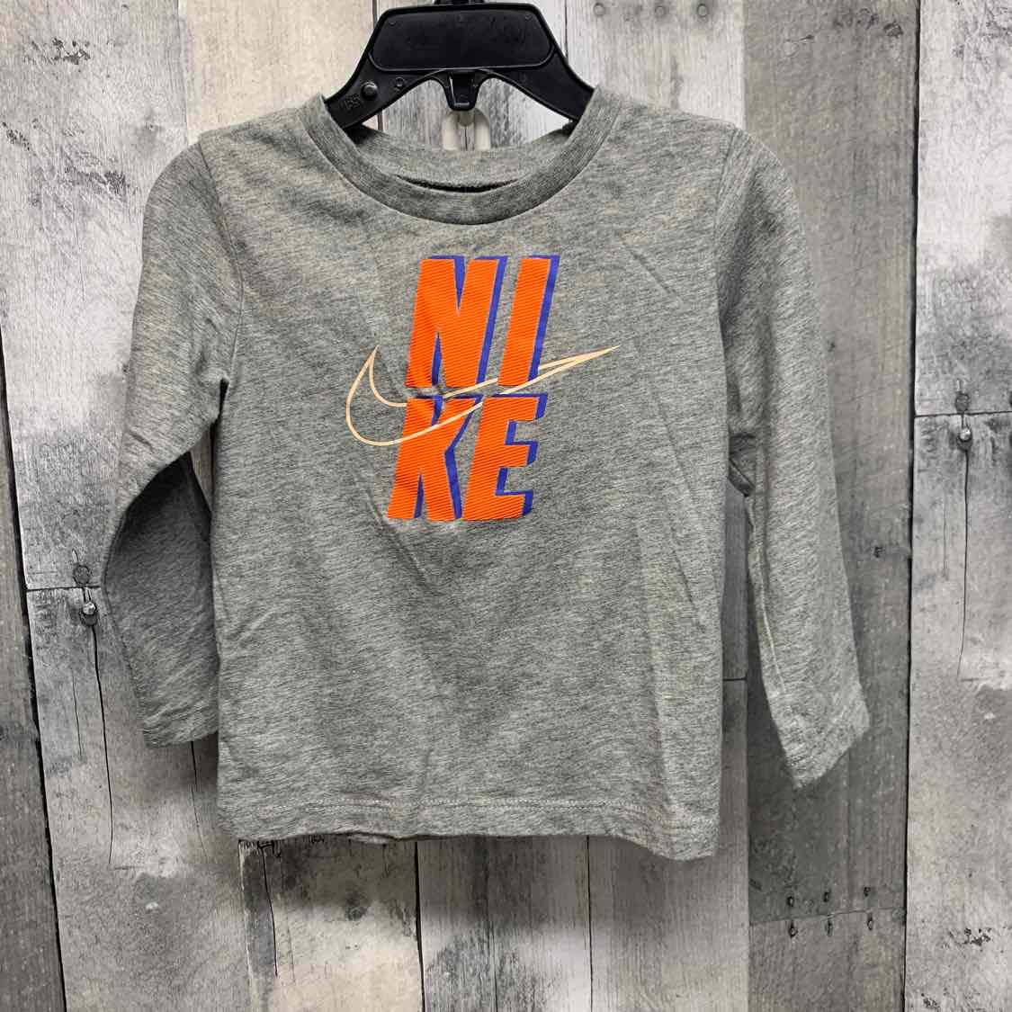 Size 24 Months Gray Graphic Sport Brand Long Sleeve Shirt