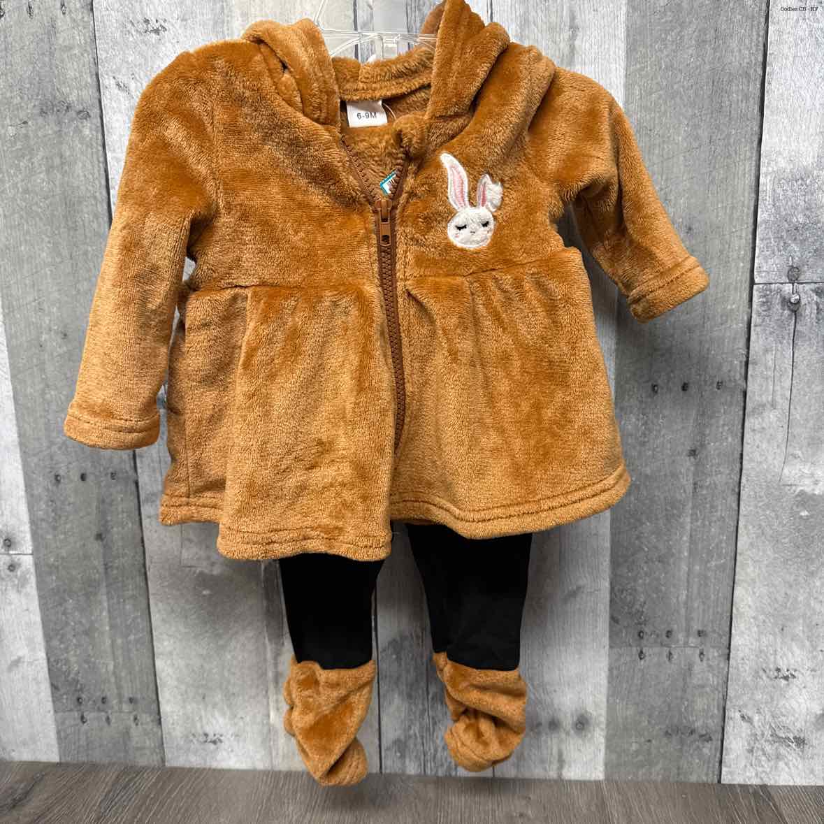 Size 6-9 Months Brown/Black Mid Brand Jacket/Pants