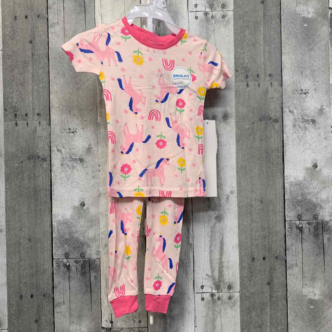 Size 12 Months Pink Print Bon Bebe 2pc PJs - OodlesCB