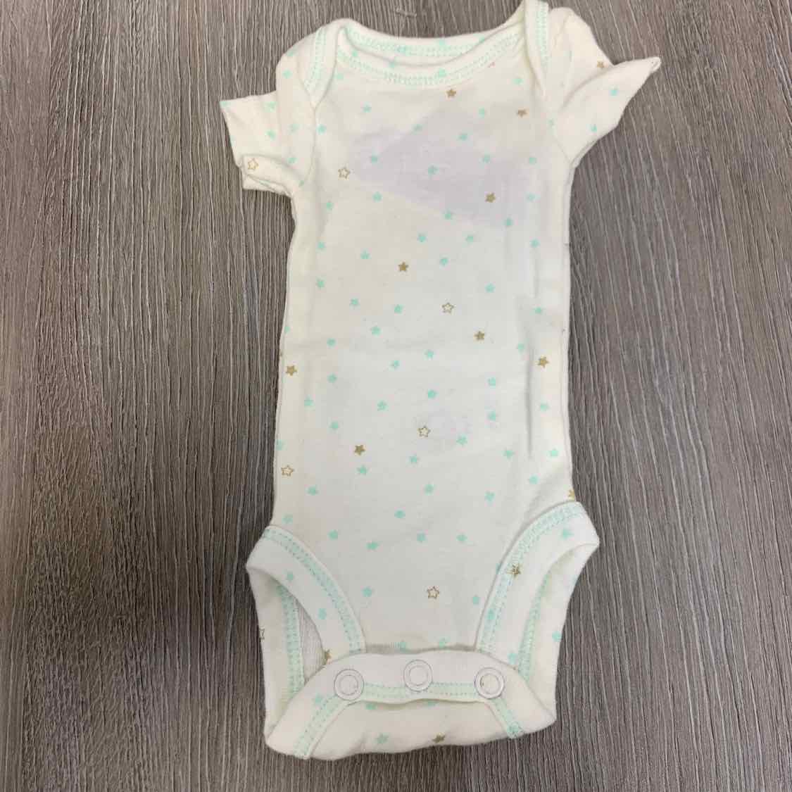 Size Preemie White Print Precious First Bodysuit