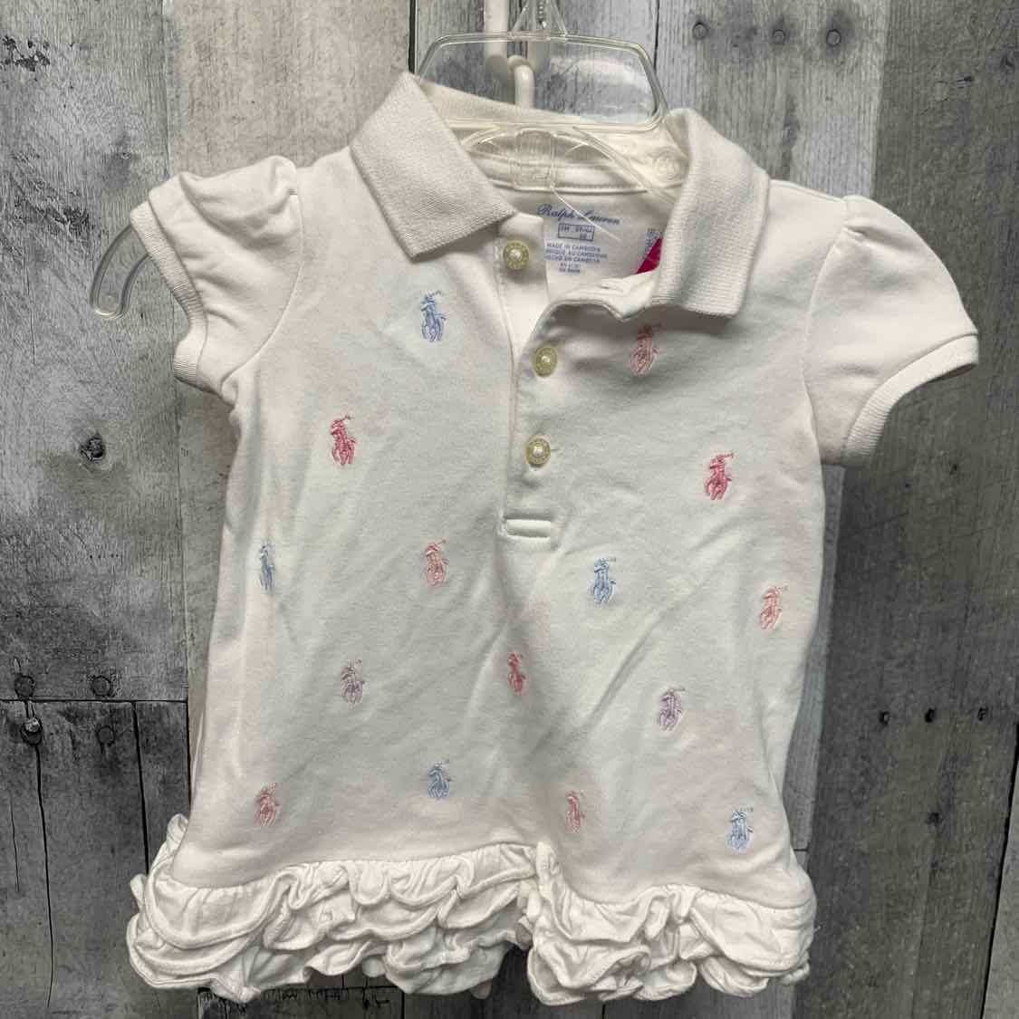 Size 3 Months White Print Ralph Lauren Dress