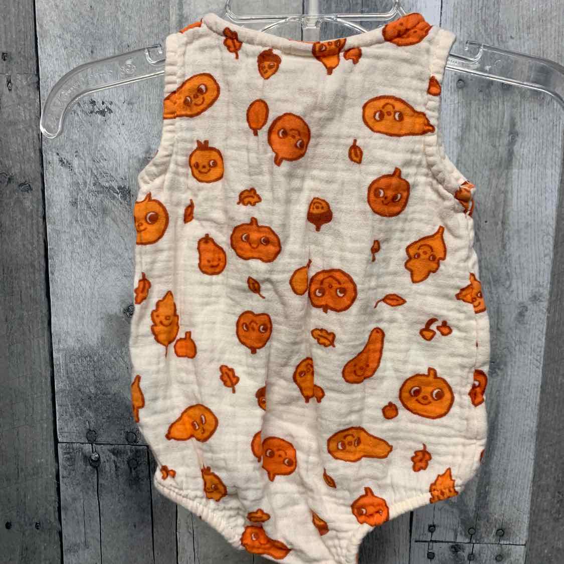 Size 0-3 Months White/Orange Cat & Jack Romper