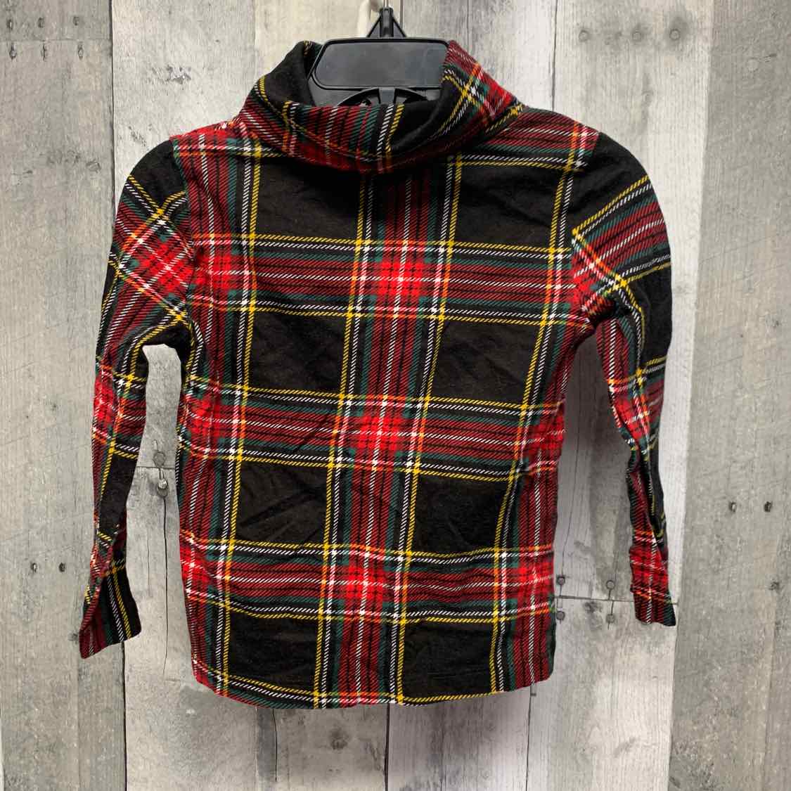 Size 2 Black/Red Crew Cuts Long Sleeve Shirt