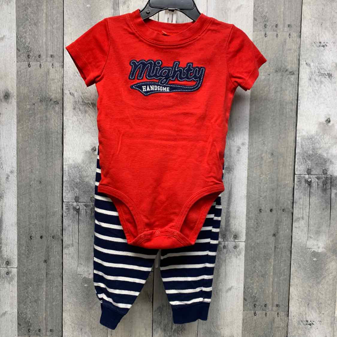 Size 24 Months Red/Navy Carter's Shirt/Pants