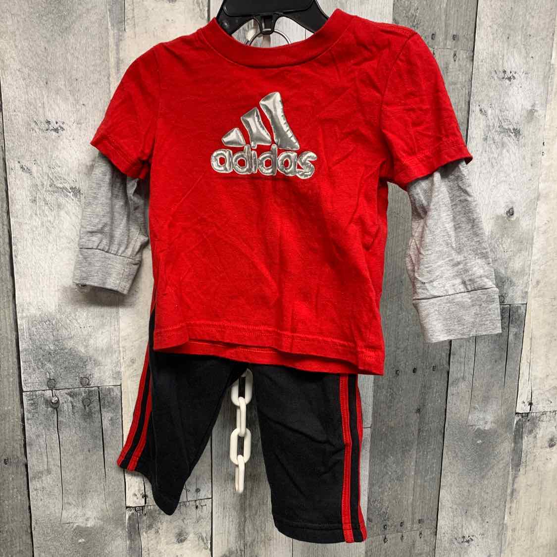Size 9 Months Red/Black Sport Brand Shirt/Pants