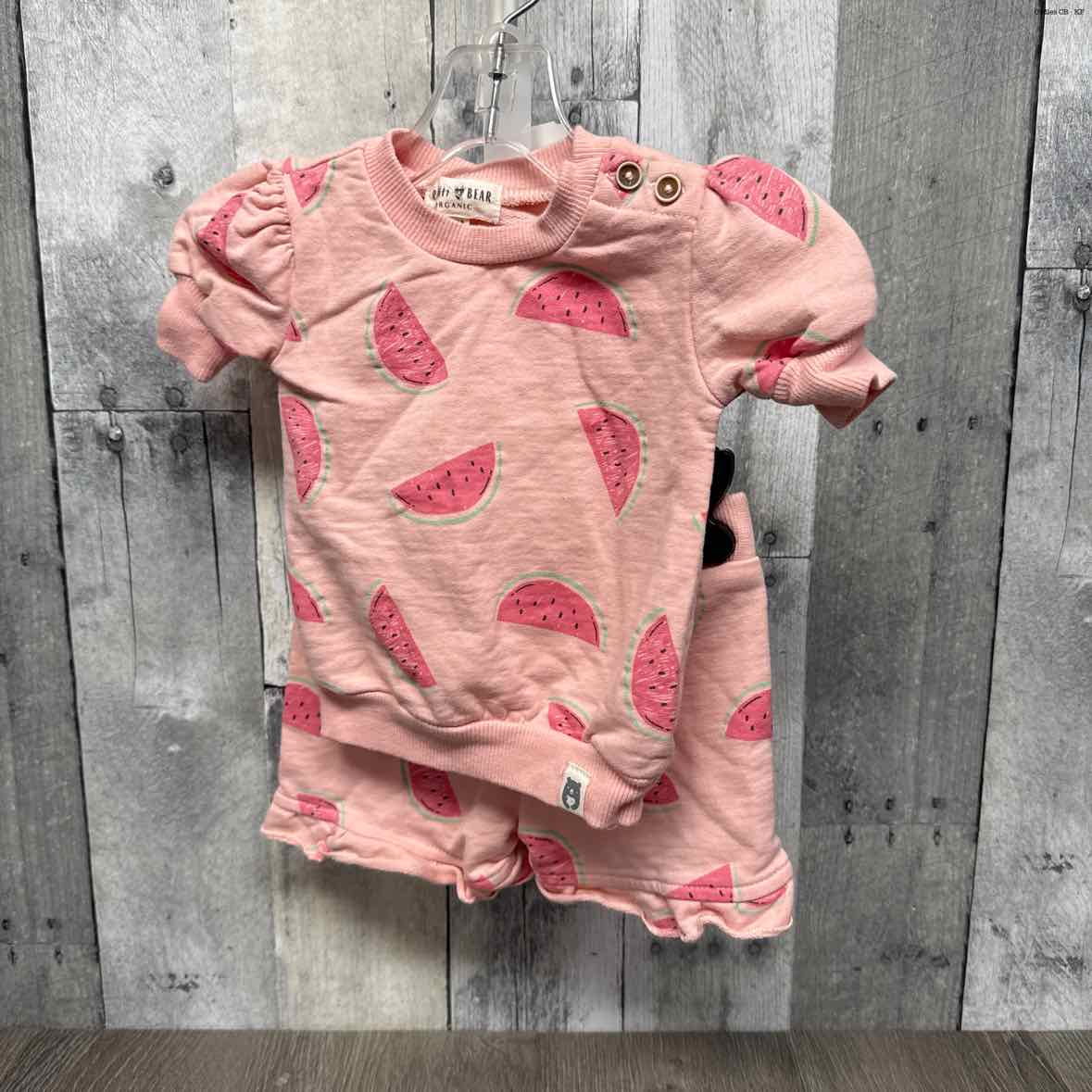 Size 12 Months Pink Print B Brand Shirt/Shorts
