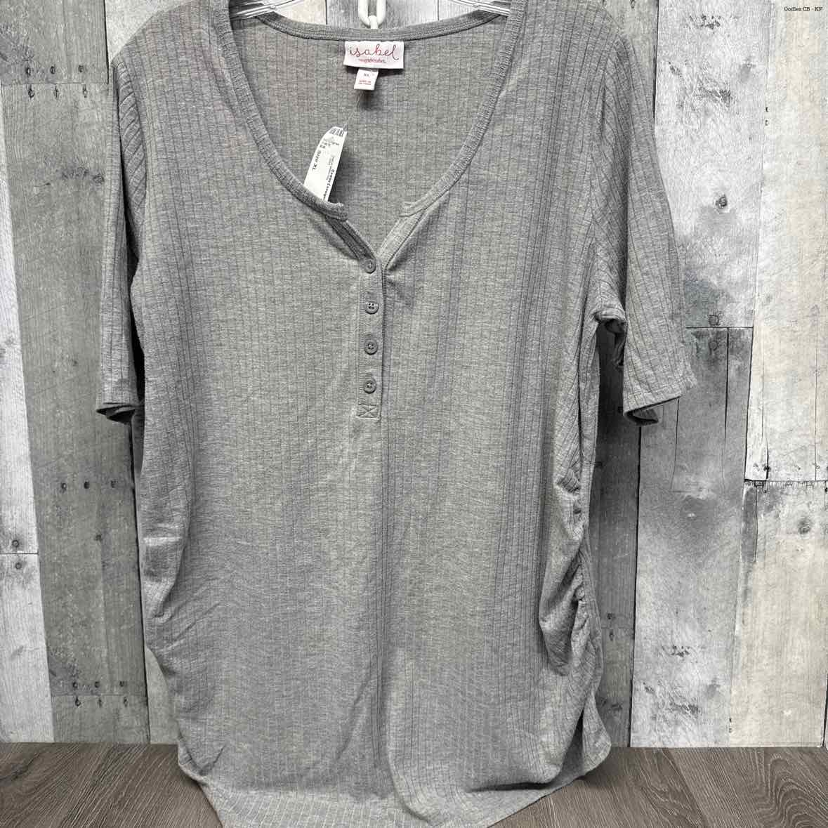 Size XL Gray Isabel Maternity T Shirt
