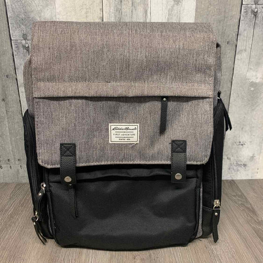 Eddie Bauer Black/Gray Diaper Bag
