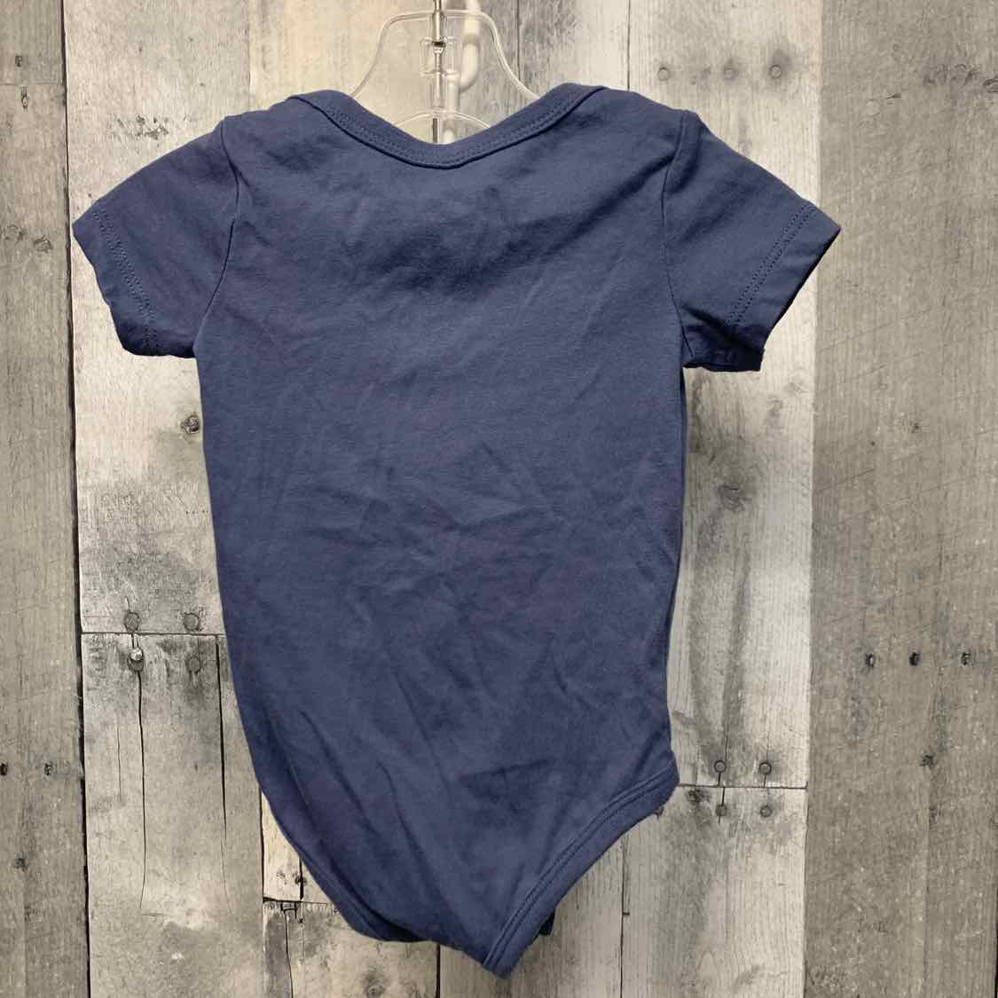 Size 9 Months Navy Sport Brand Bodysuit - OodlesCB
