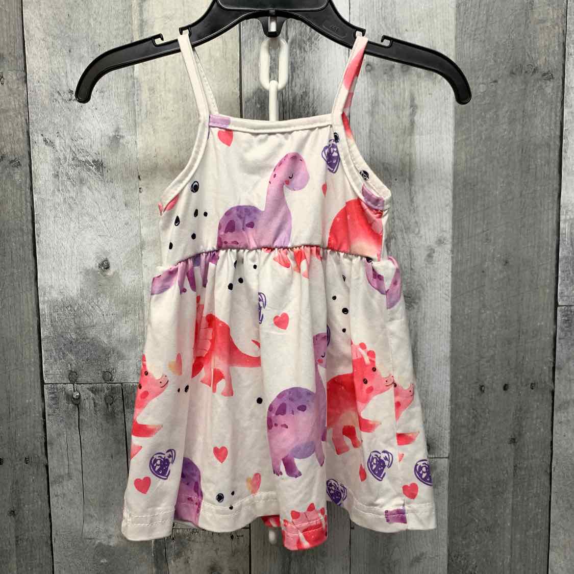 Size 3-6 Months White/Pink B Brand Dress - Knit