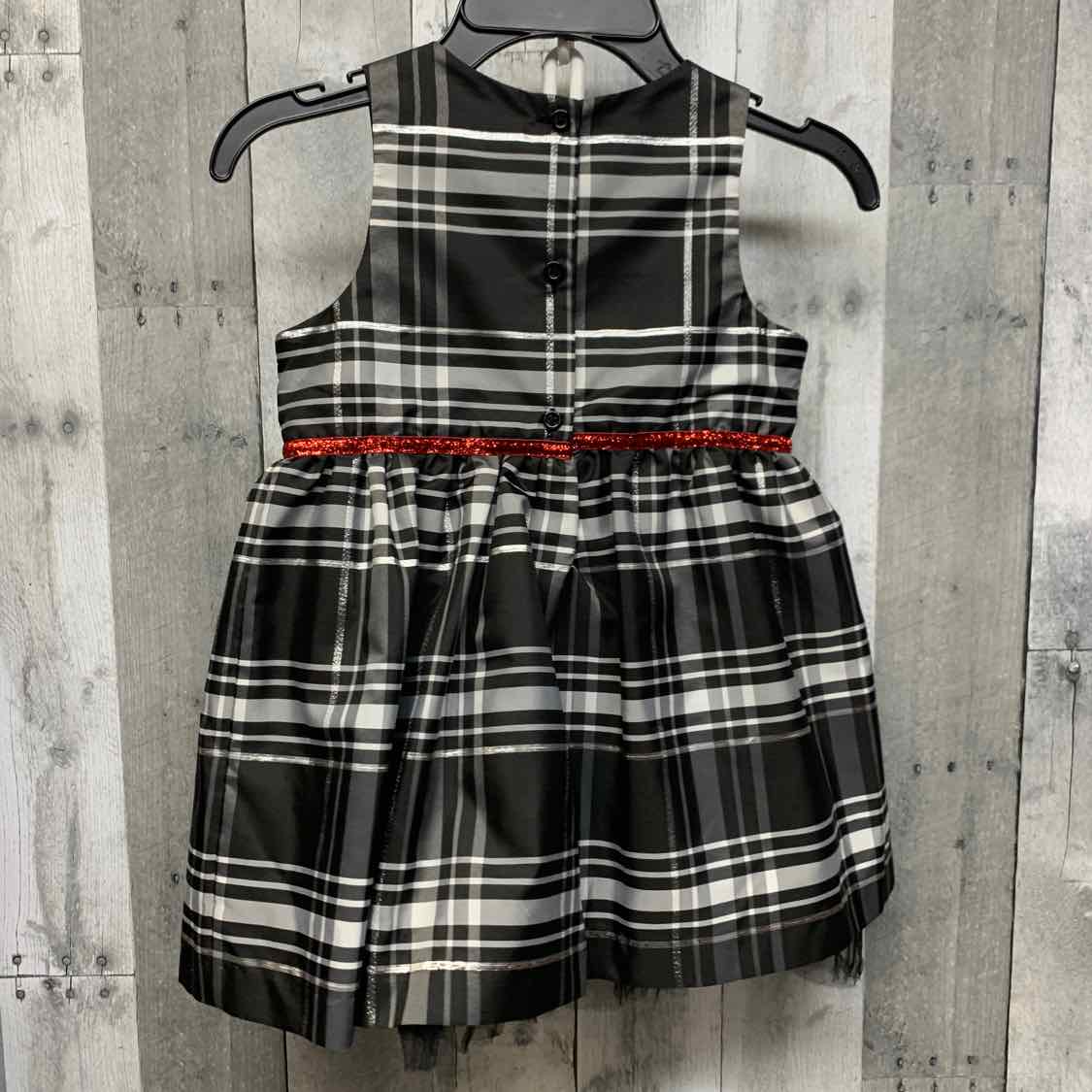 Size 4T Gray Plaid Genuine Brand Dress - Party