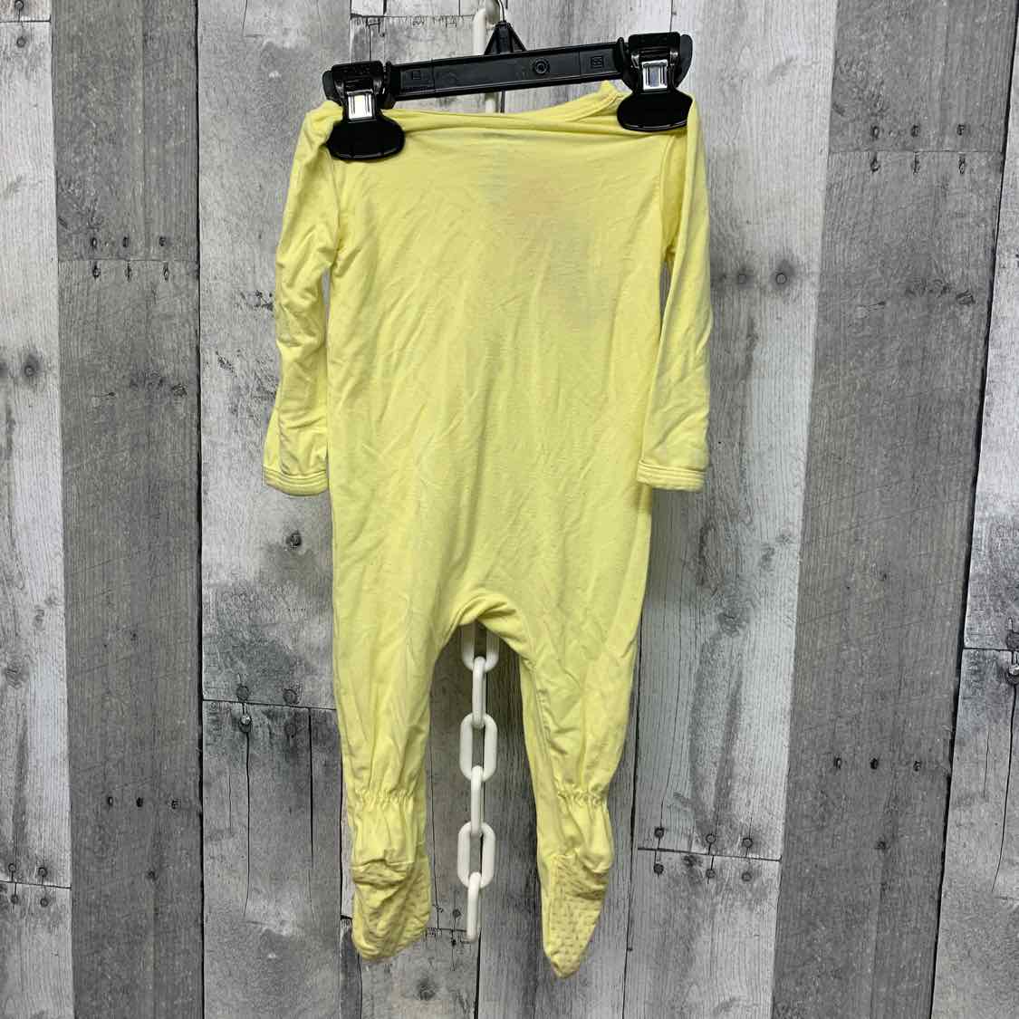 Size 0-3 Months Yellow Bamboo Footy PJs