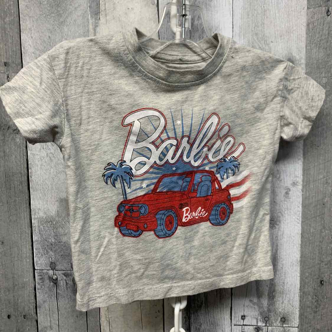 Size 12 Months Gray Graphic Barbie T Shirt