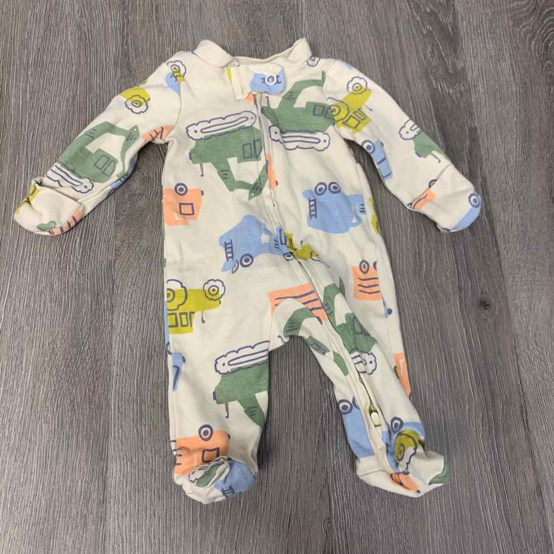 Size Preemie Ivory Graphic Carter's Footy PJs