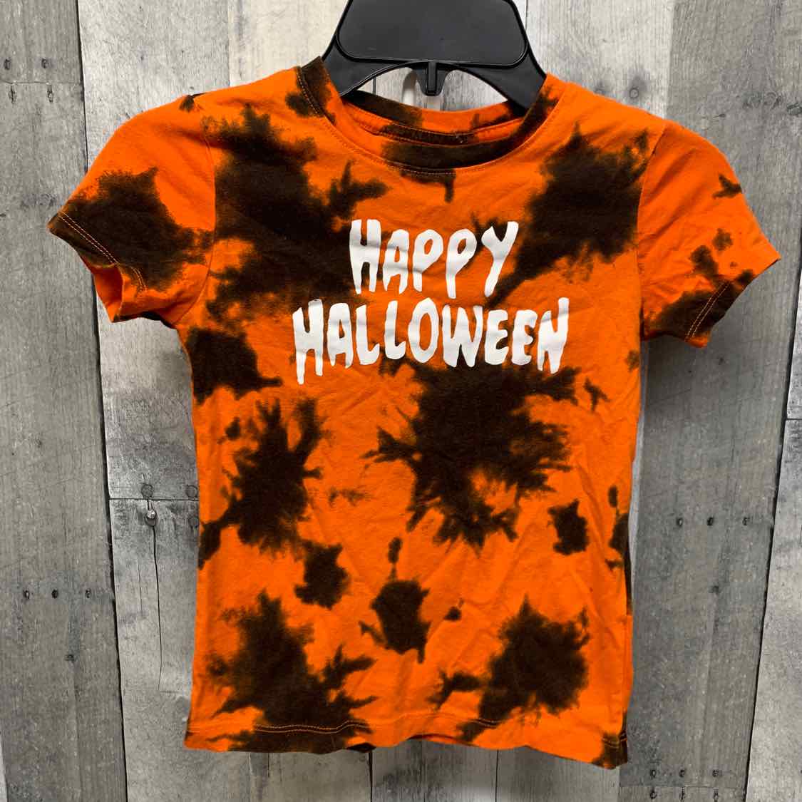 Size 6/6X Orange/Black Holiday Brands T Shirt