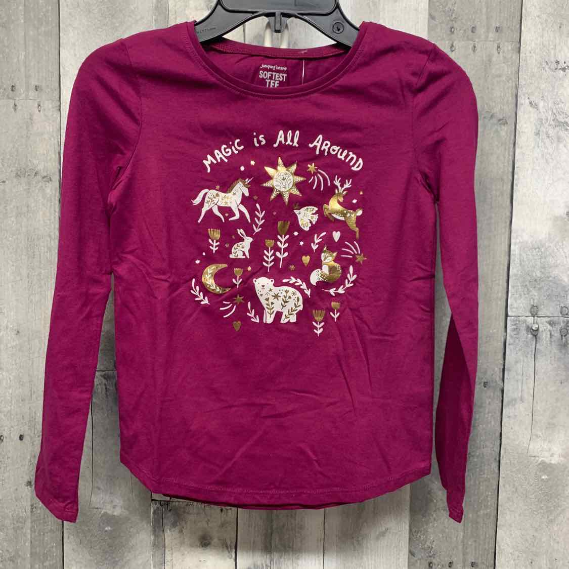 Size 7 Purple Graphic Jumping Beans Long Sleeve Shirt