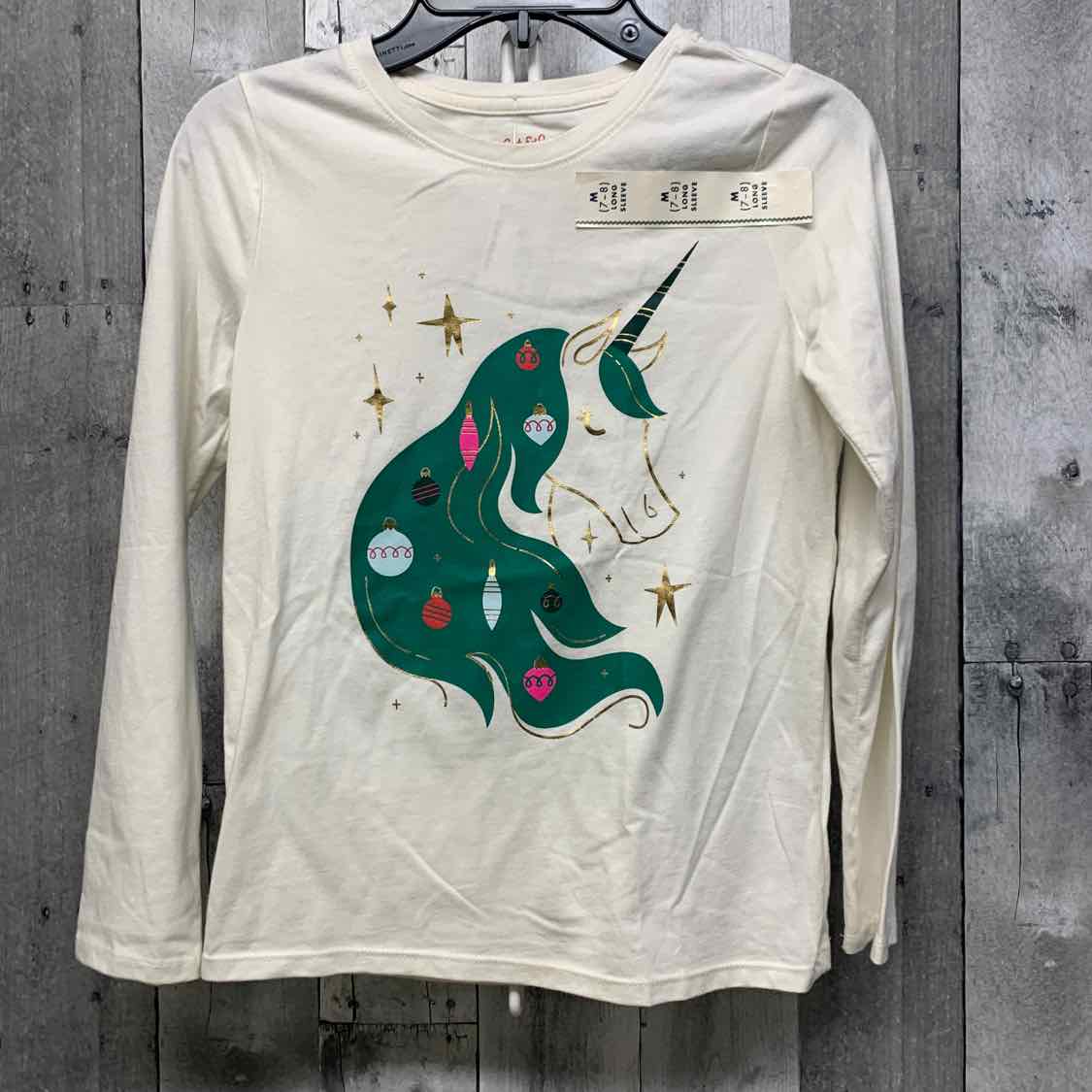 Size Medium White Graphic Cat & Jack Long Sleeve Shirt