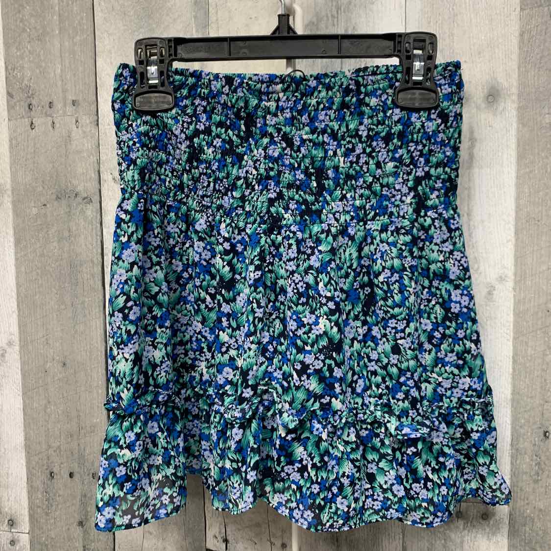 Size Medium Blue Floral Print Name Brand Skirt