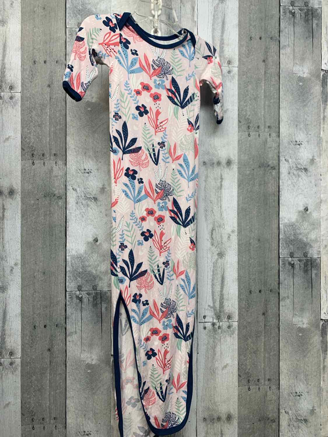 Size 0-3 Months Pink Print Bamboo Layette