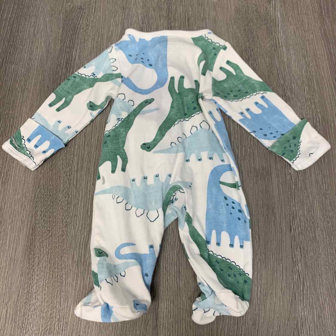 Size Preemie White Print Child of Mine Footy PJs