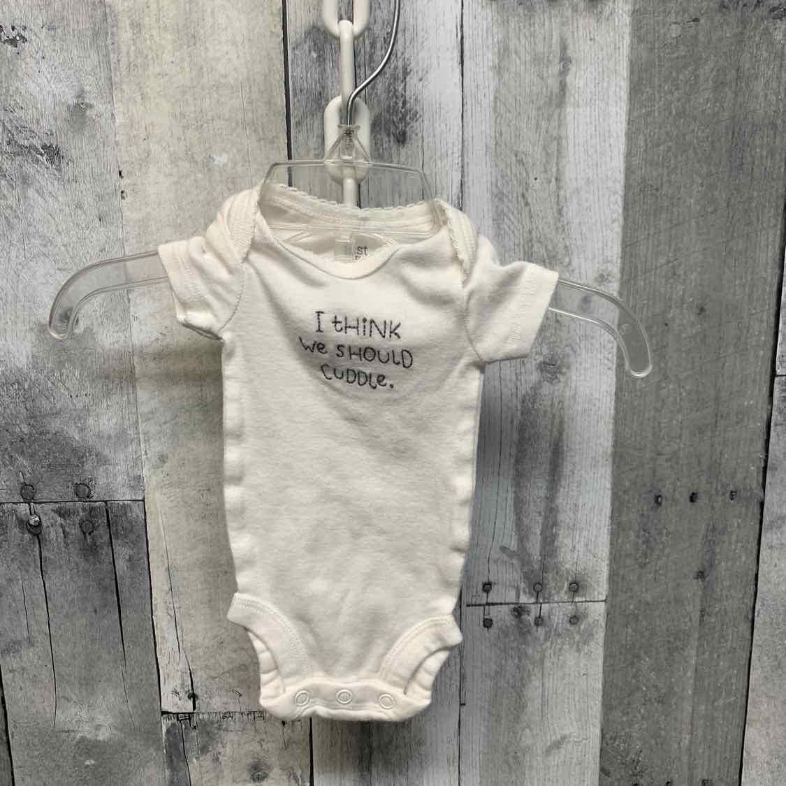 Size Preemie White Just One You Bodysuit
