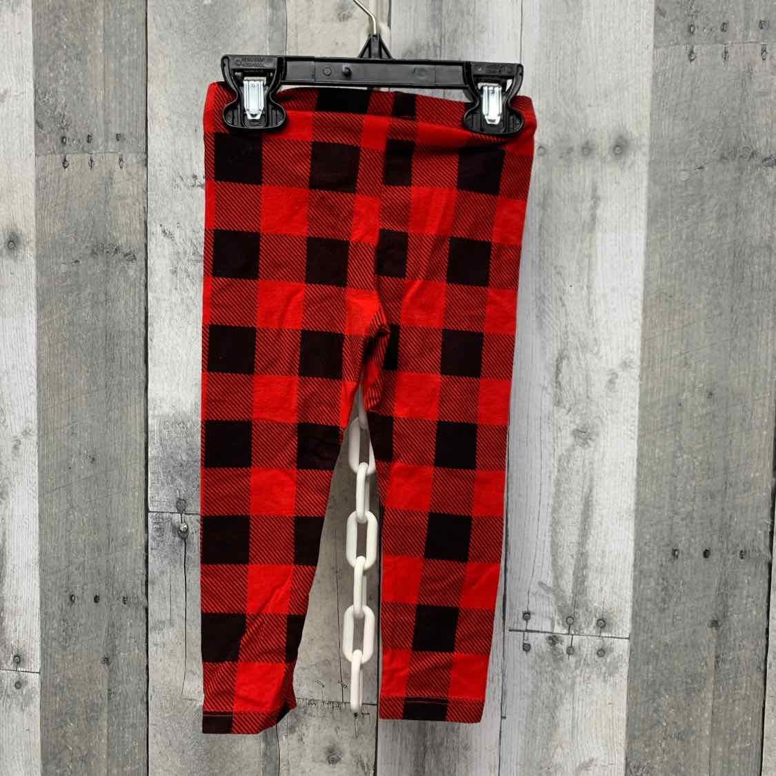 Size 2T Red Plaid Cat & Jack Leggings
