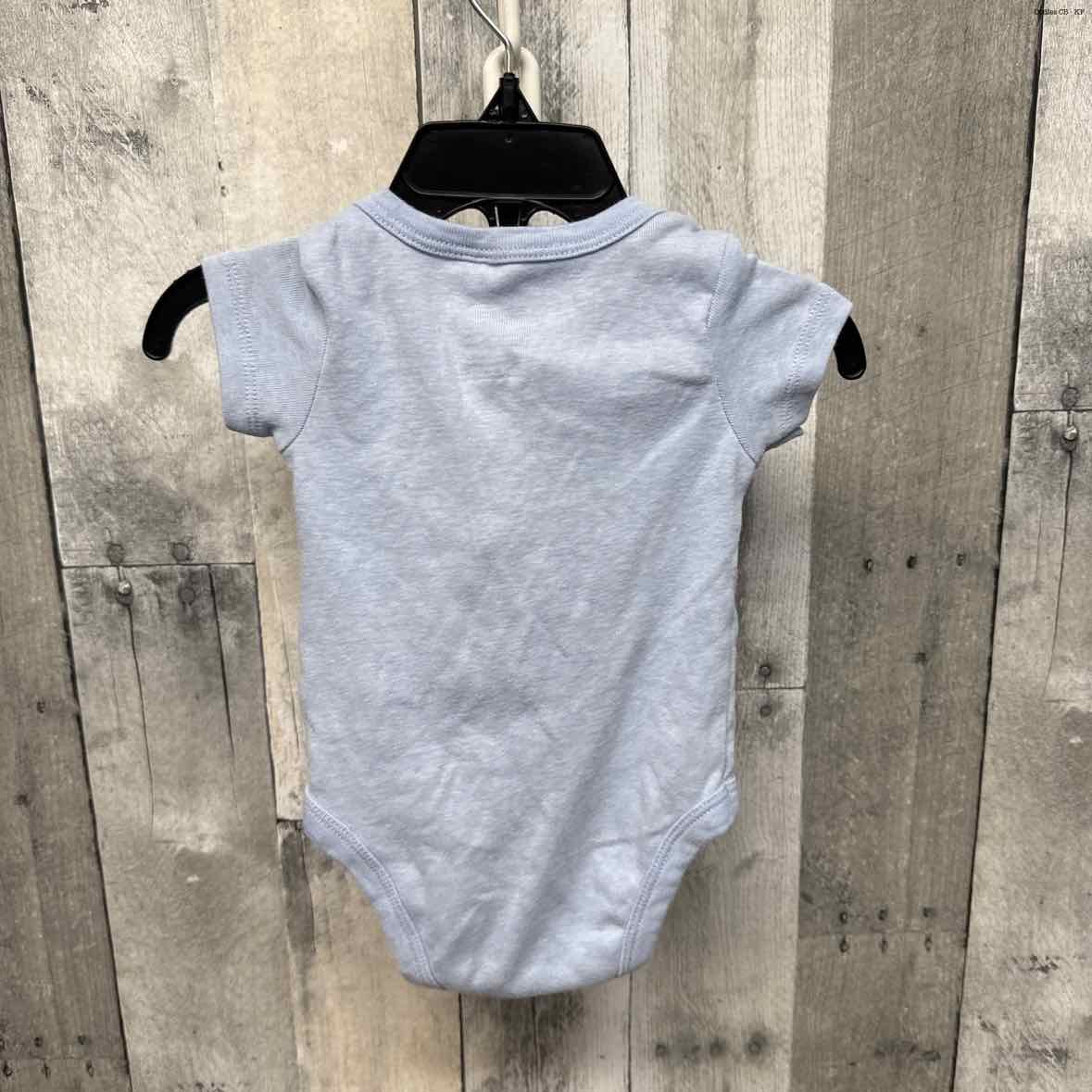 Size 0-6 Months Blue/White Sport Brand Bodysuit